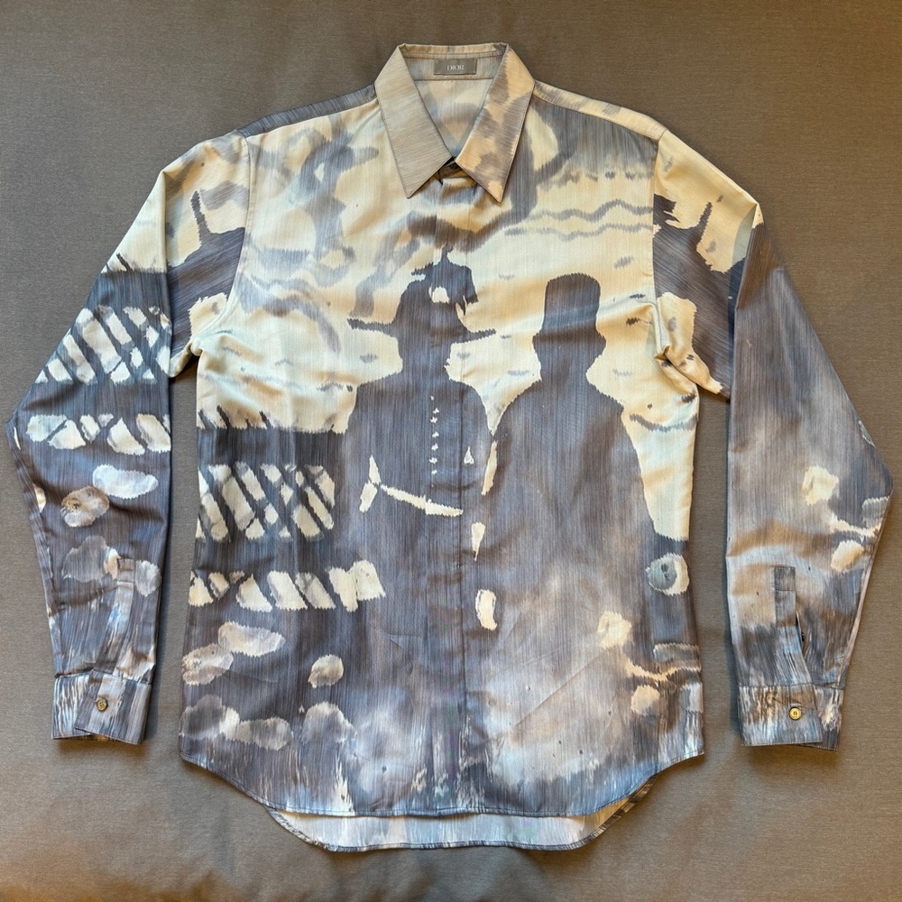 SOLD - DIOR x PETER DOIG Technical Silk Canvas Shirt RARE